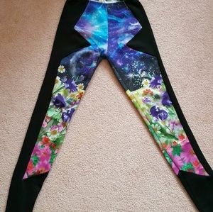 Nasty Gal Galaxy bloom leggings